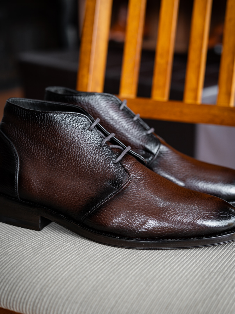 Men's Genuine Leather Lace-up Boots