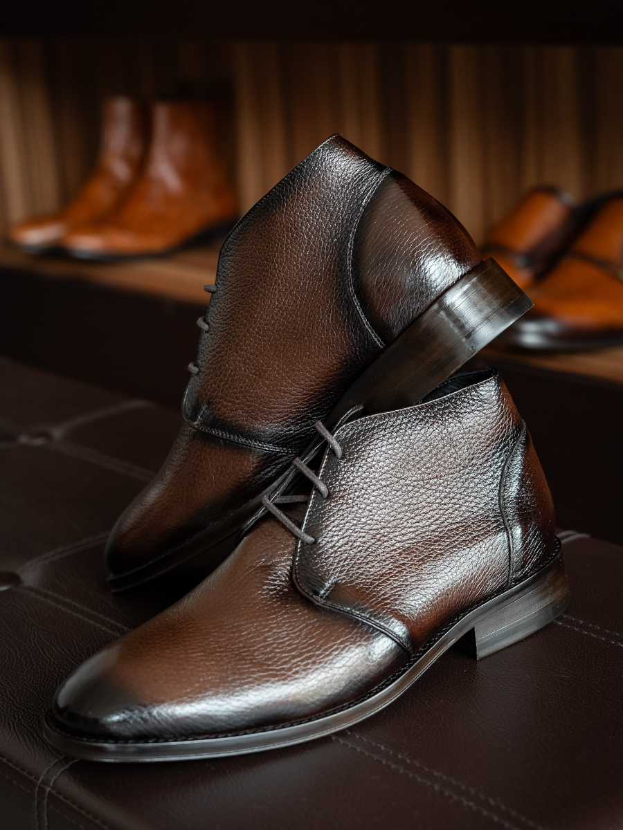 Men's Genuine Leather Lace-up Boots