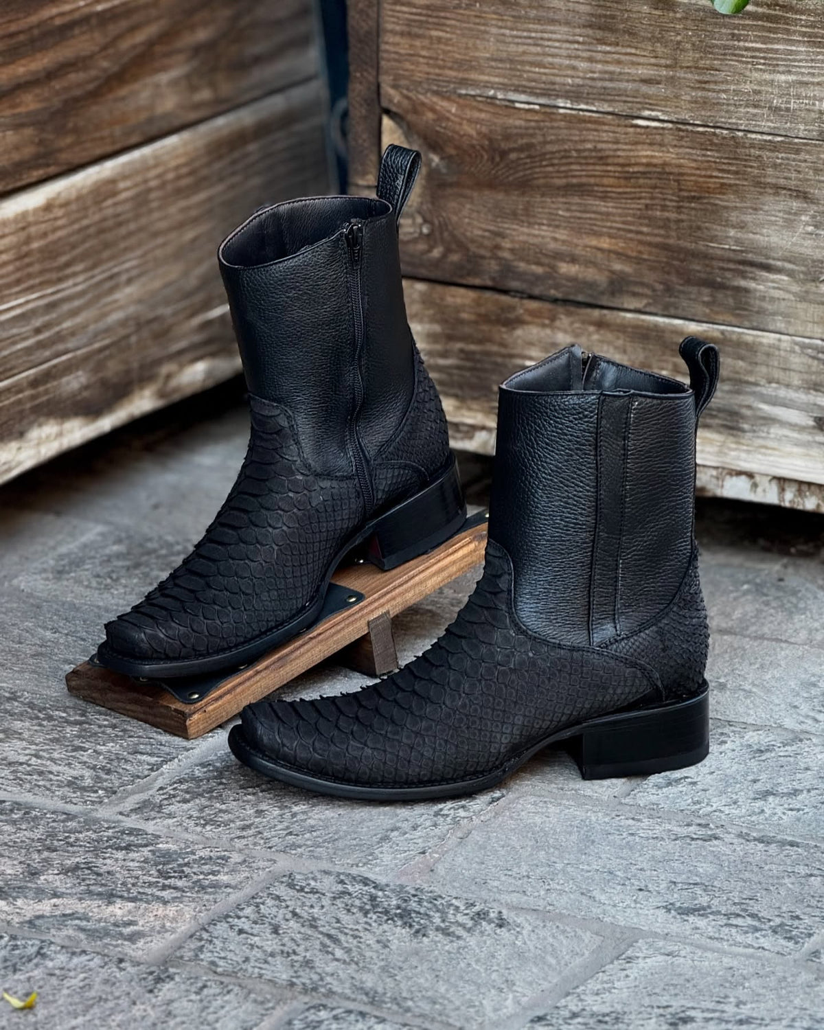 Handmade Leather Python Cowboy Boots