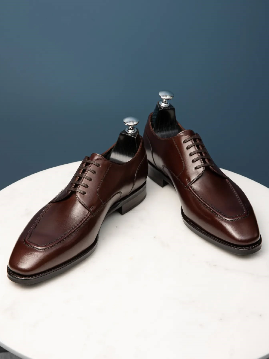 Italian Norwegian Stitched Low-top Cowhide Genuine Leather Shoes