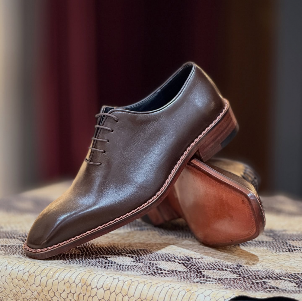 Casual Leather Shoes Lace-up Cowhide Shoes