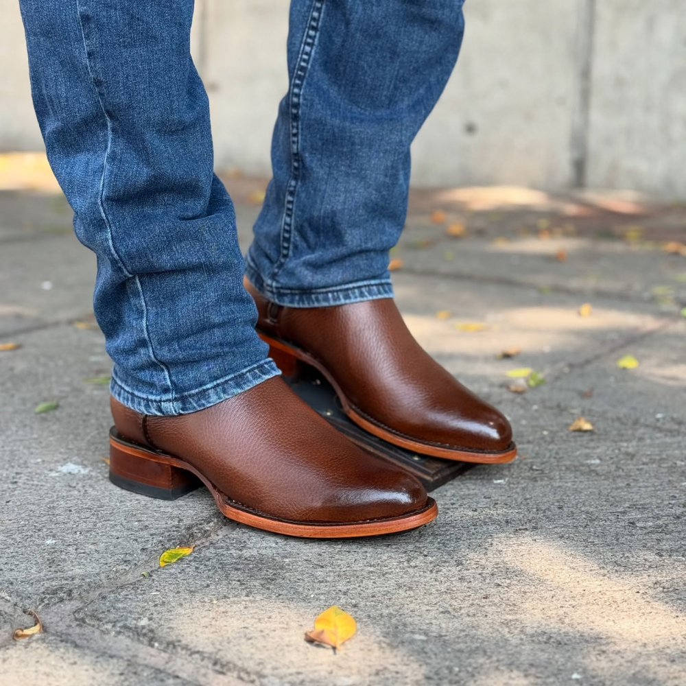 Round Toe Low Heel Ankle Boots