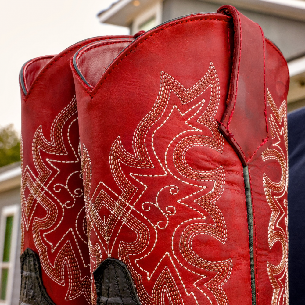 Thick-soled Embroidered Boots