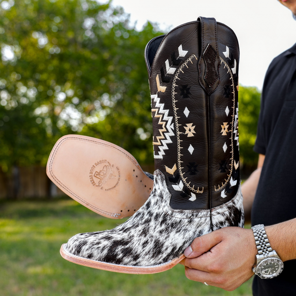 Brown Cowhide Boots