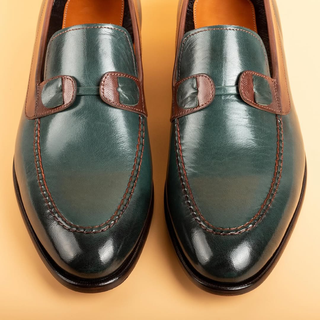 Handmade Loafers Trendy Layered Cowhide Leather Men's Shoes