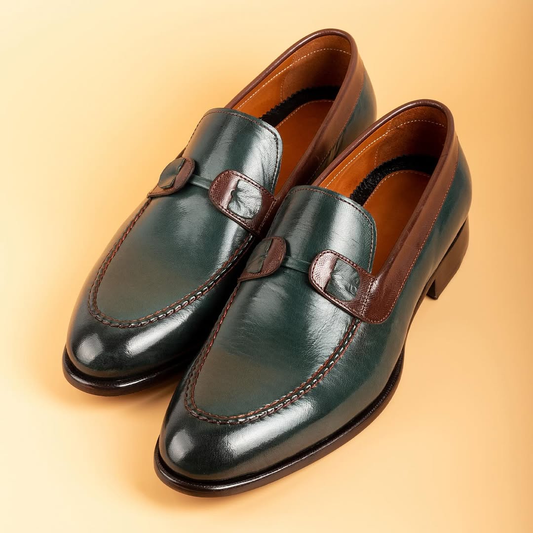 Handmade Loafers Trendy Layered Cowhide Leather Men's Shoes