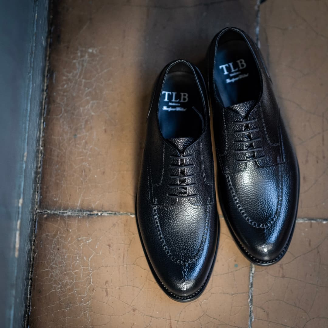 Men's Black Genuine Leather Shoes