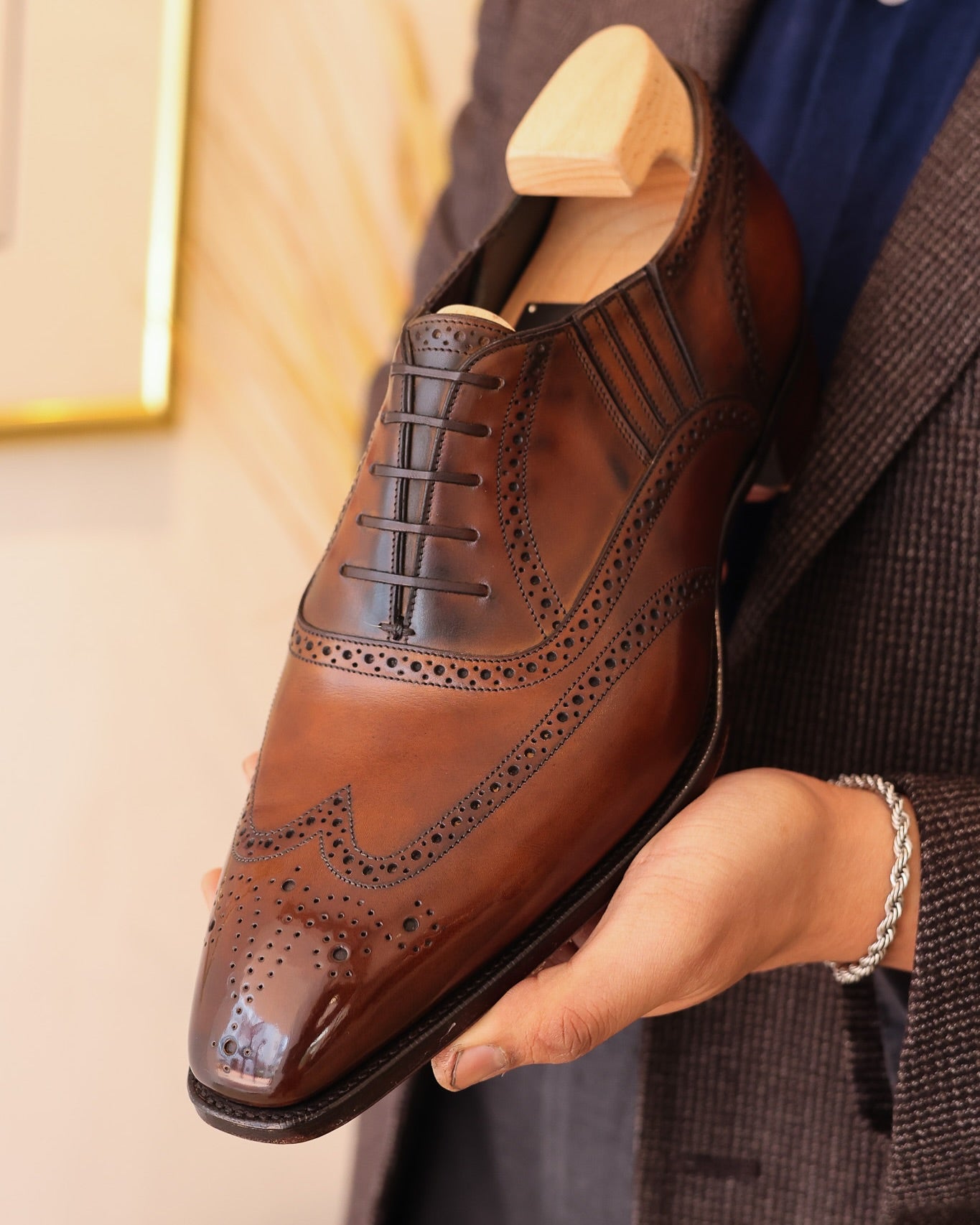 Genuine Leather Carved Business Casual Shoes