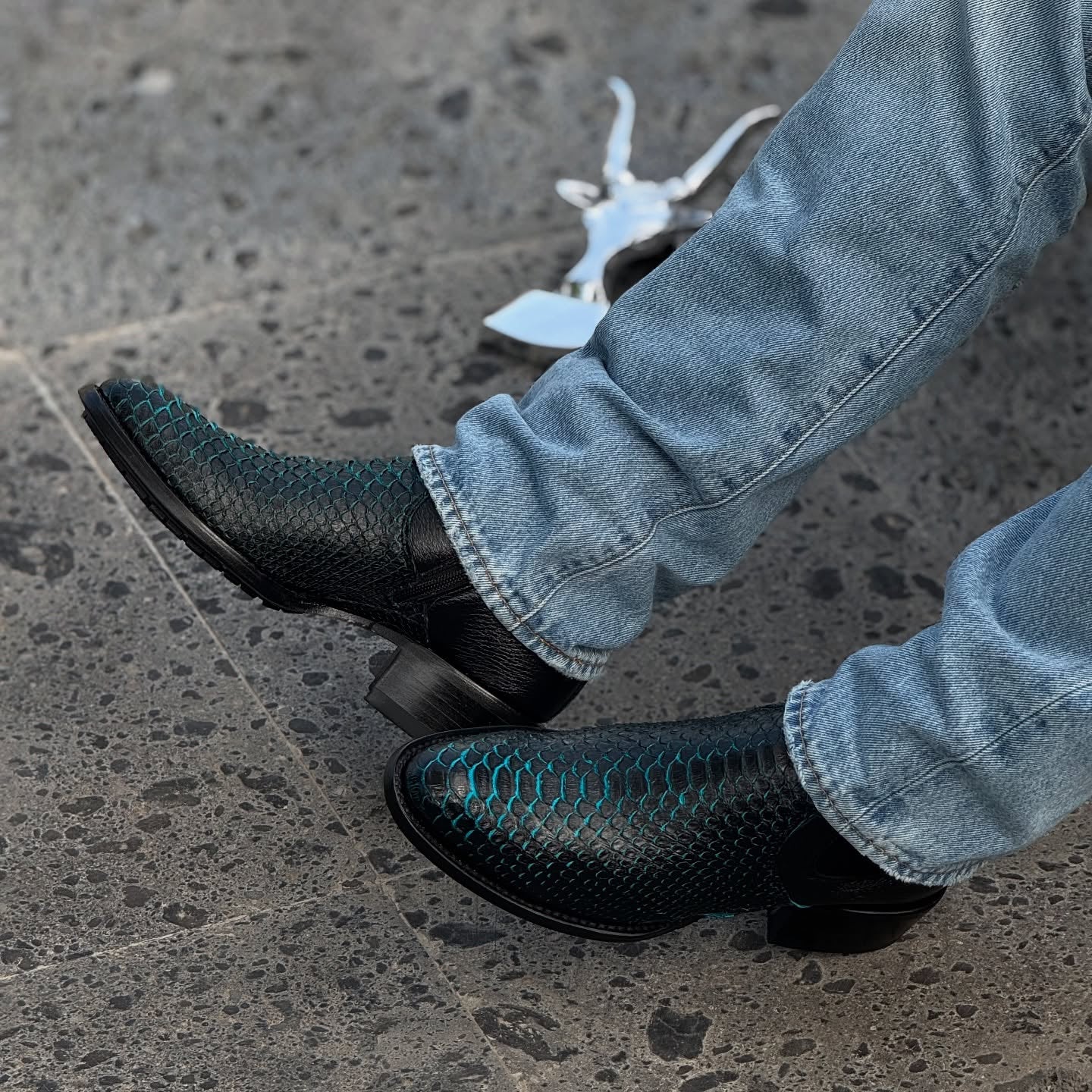 High-end Python Leather Boots