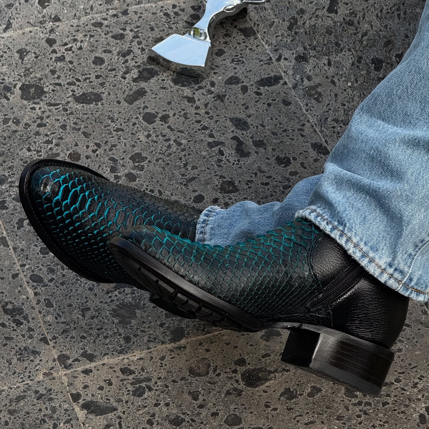 High-end Python Leather Boots