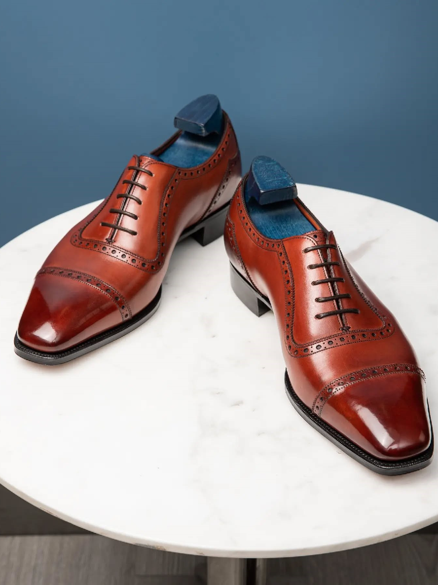 New Three-joint Carved Business Casual Formal Leather Shoes