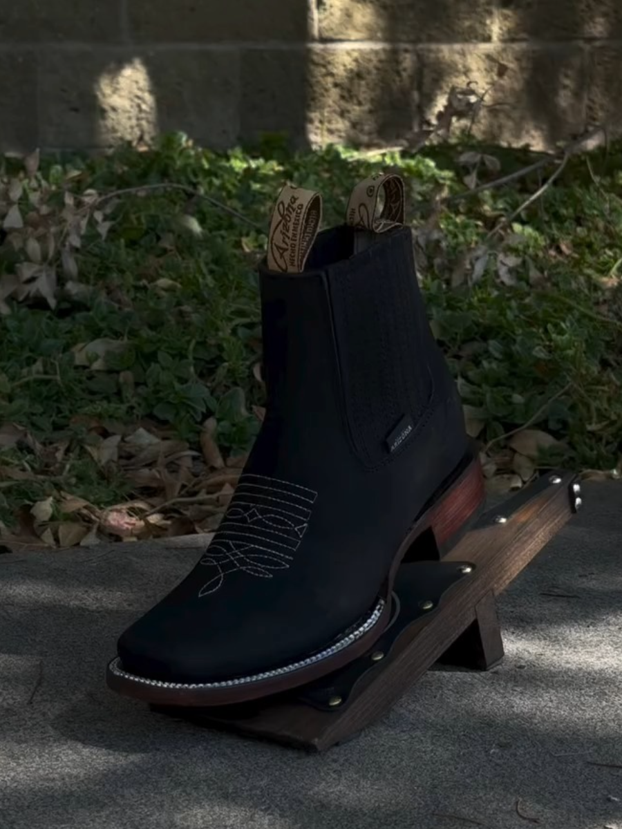 Embroidered Sleeve Chelsea Martin Boots