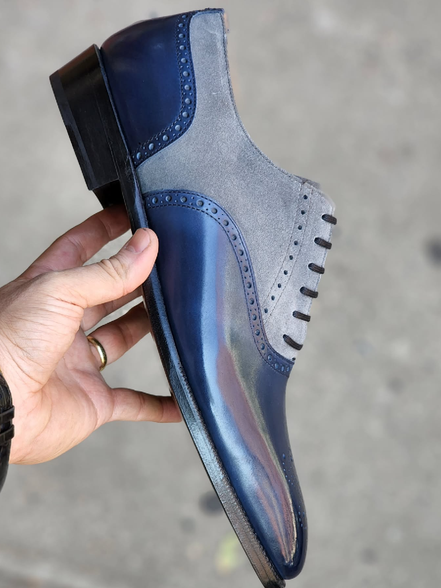Carved Genuine Leather Oxford Shoes