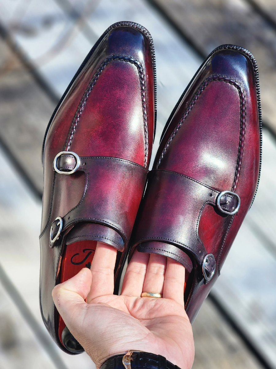 Double Buckle Monk Shoes