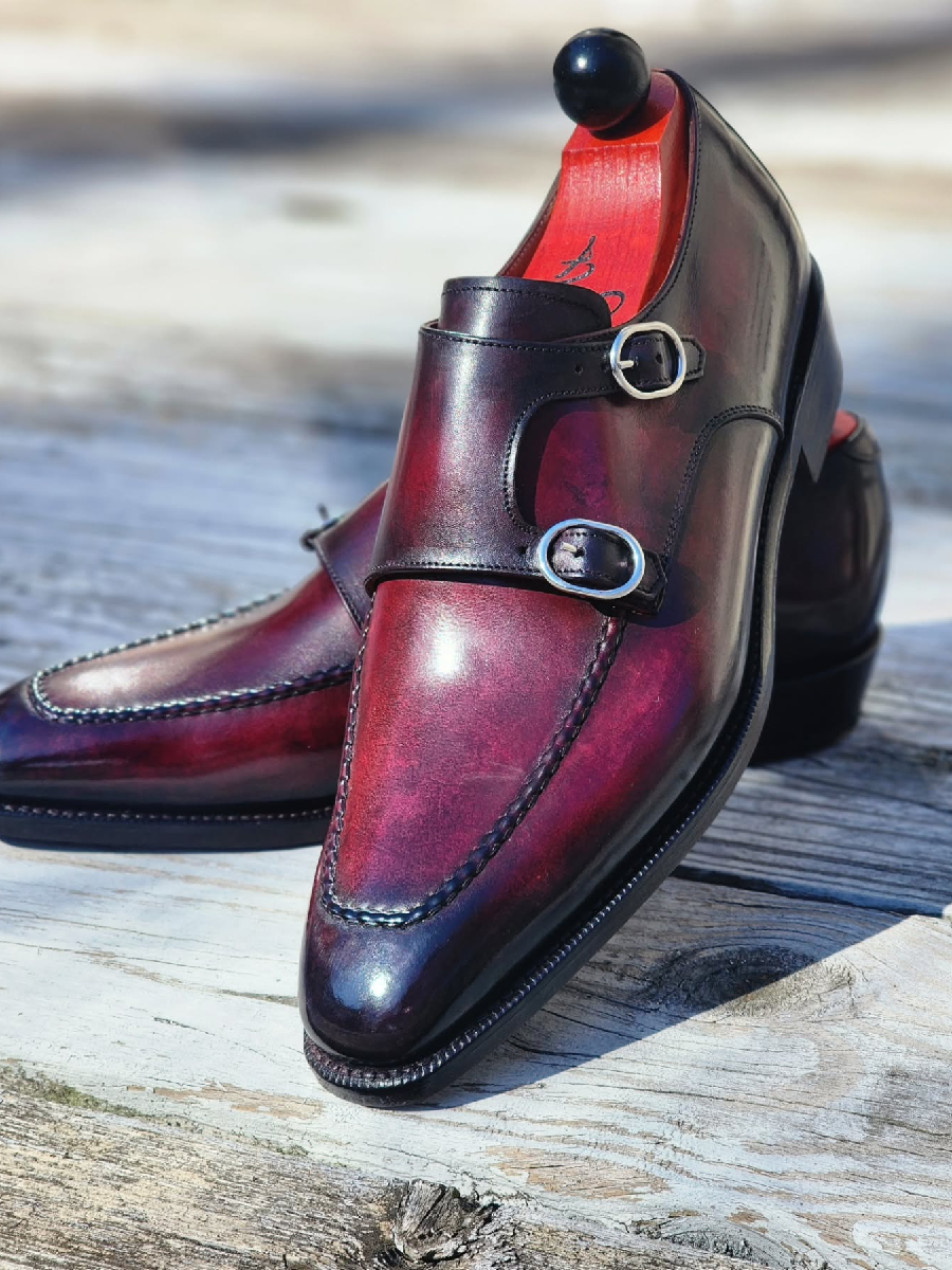 Double Buckle Monk Shoes