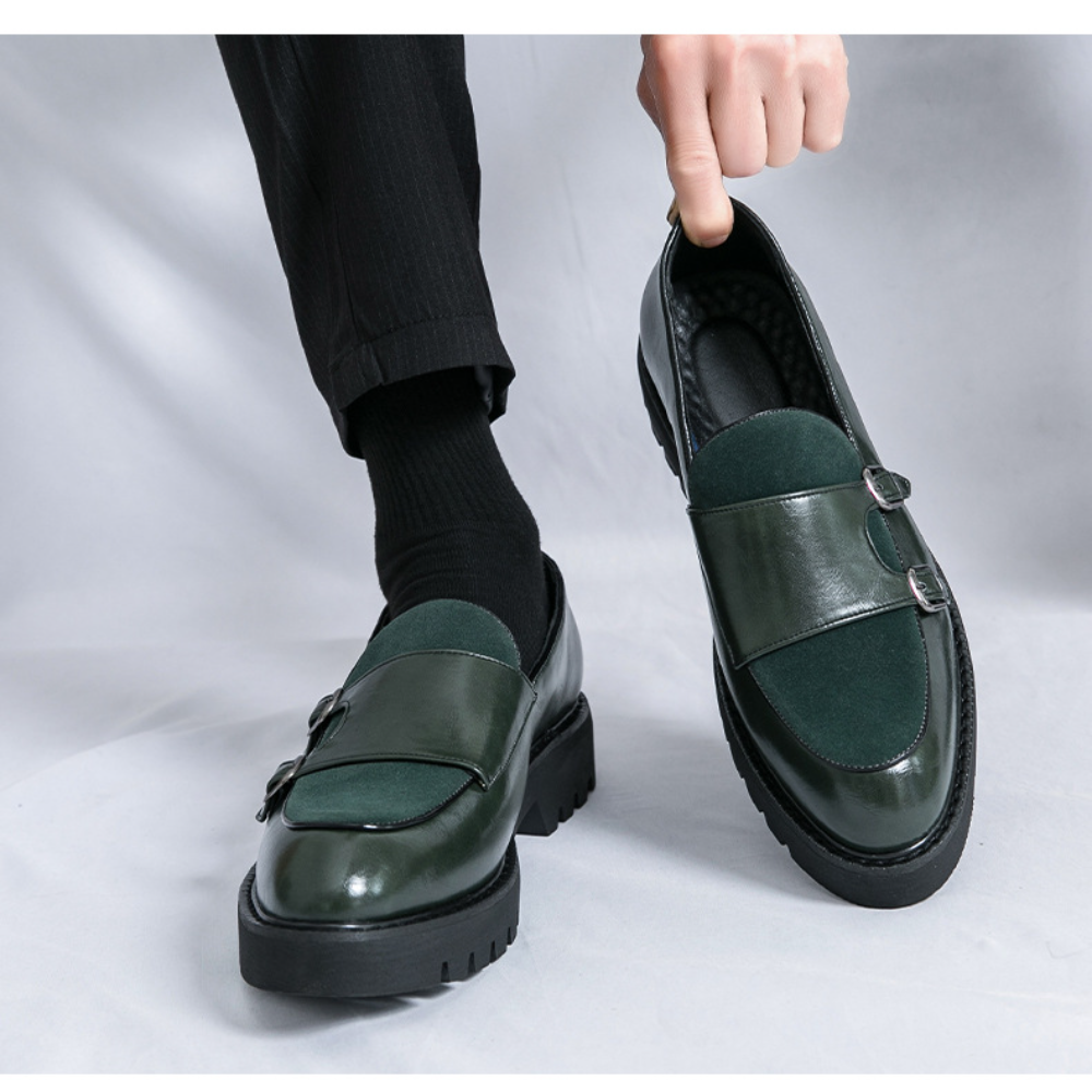 Casual Leather Shoes Fashion Slip-on Leather Shoes
