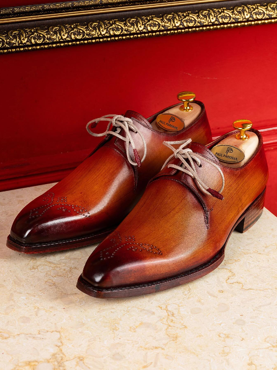 Carved Derby Shoes Genuine Leather Shoes