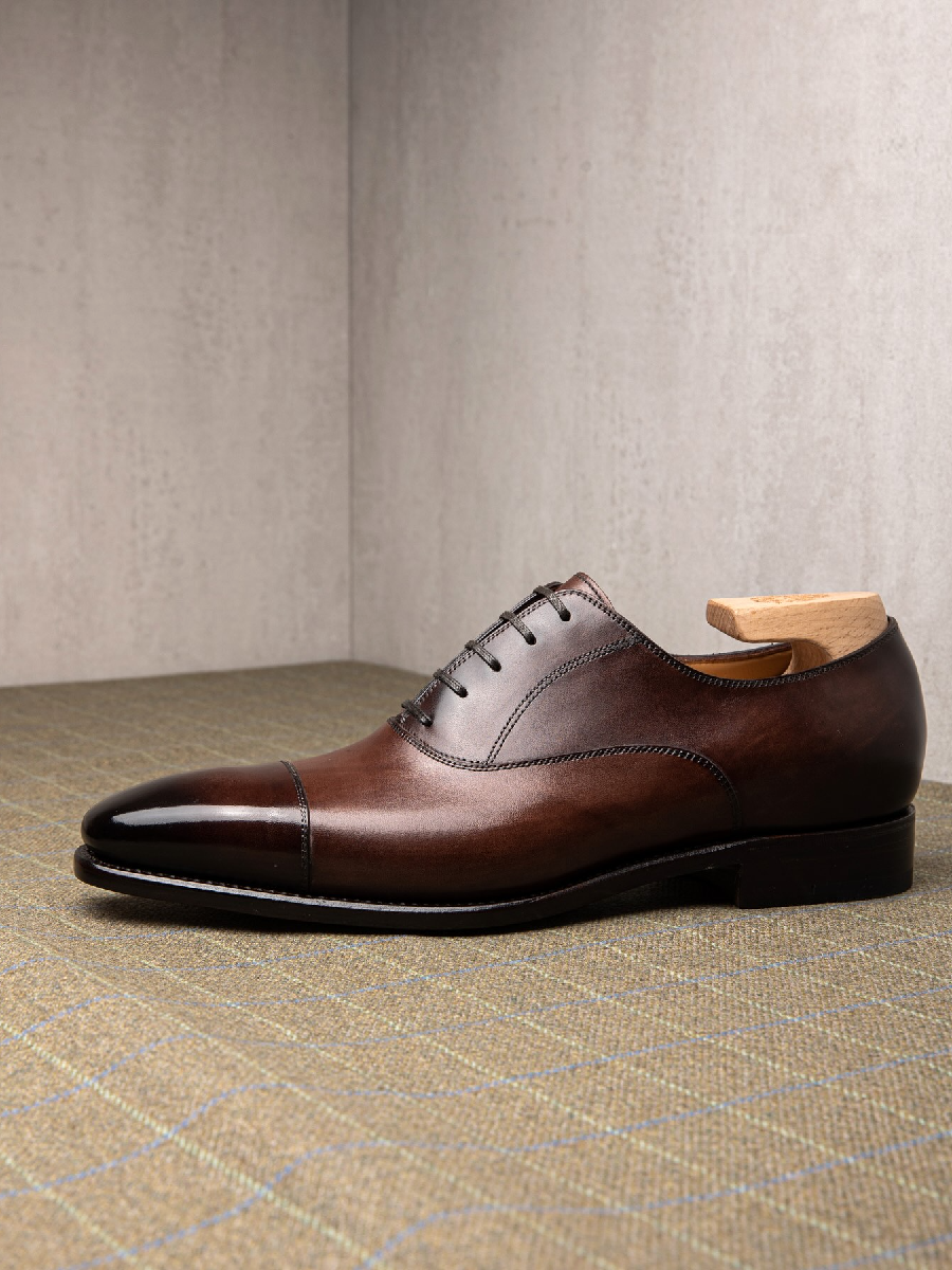 Low-top Lace-up Handmade Genuine Leather Men's Shoes