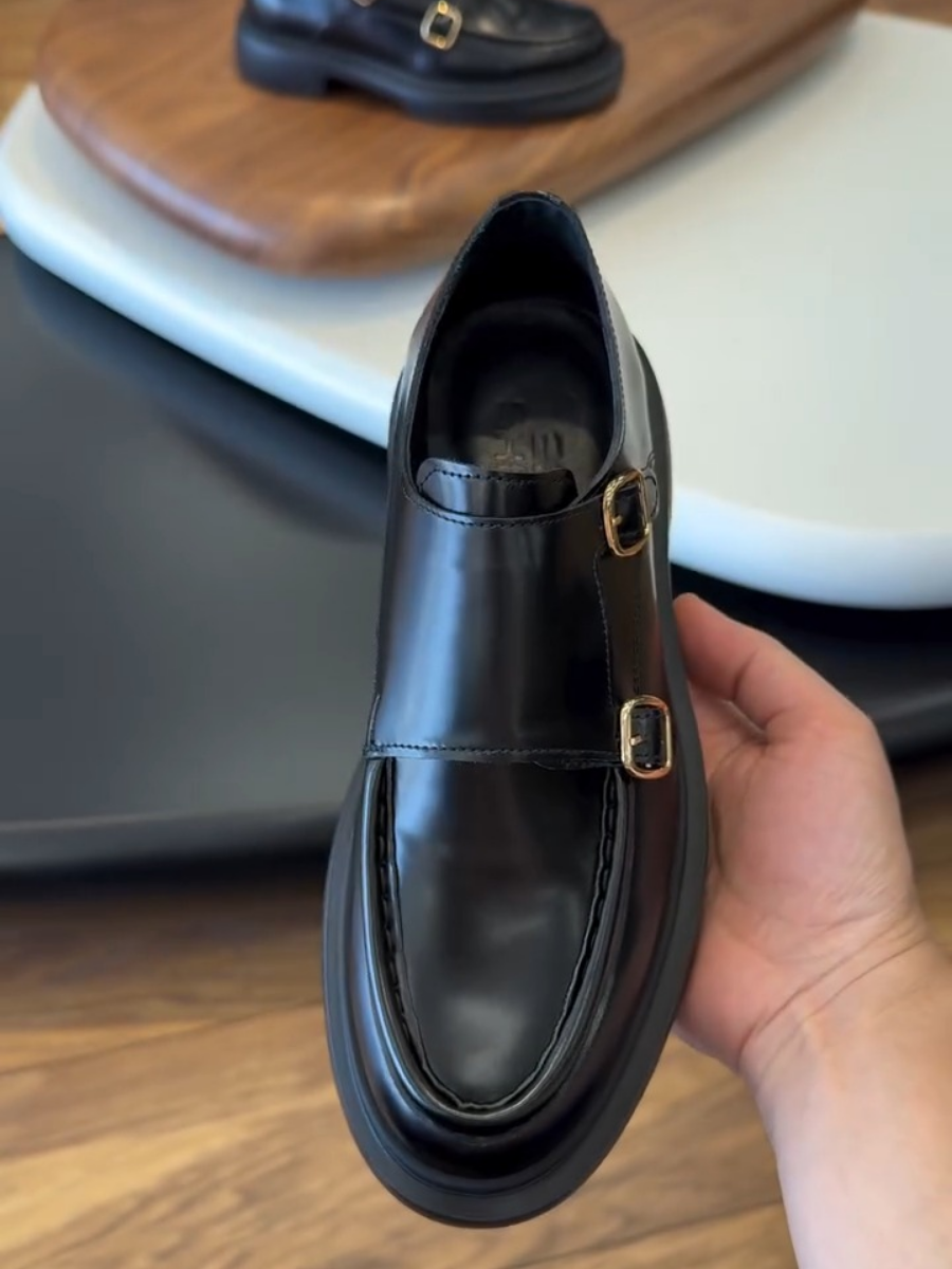 Genuine Leather Thick-soled Height-enhancing Loafers