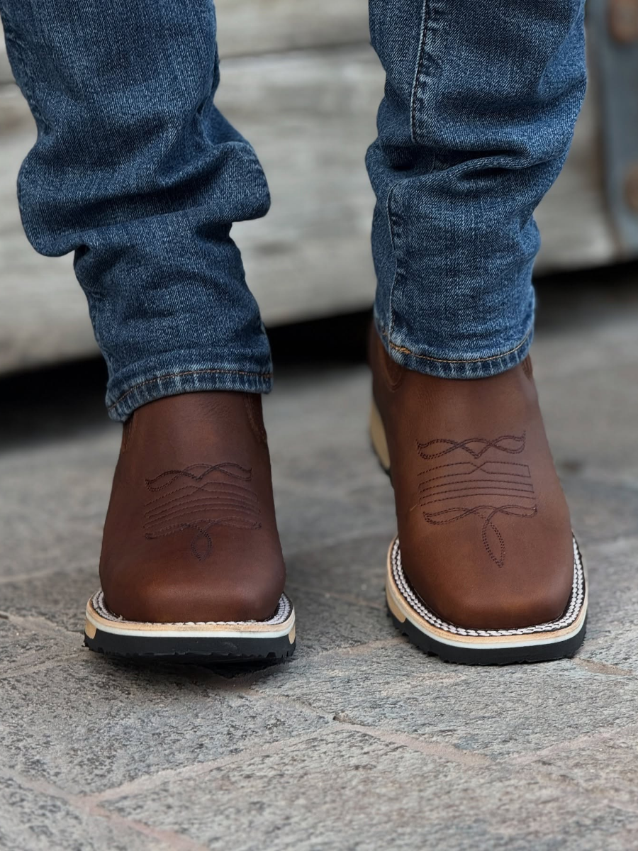 Embroidered Slip-On Chelsea Boots