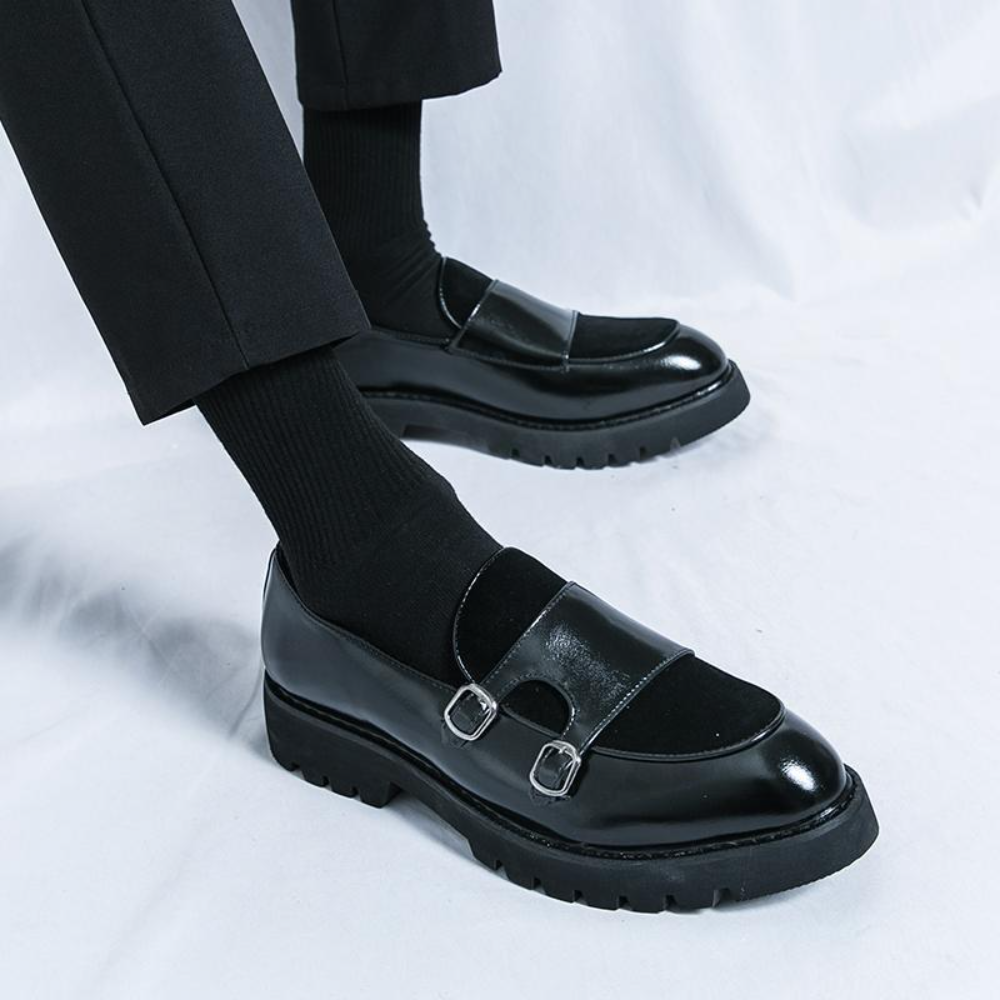 Casual Leather Shoes Fashion Slip-on Leather Shoes