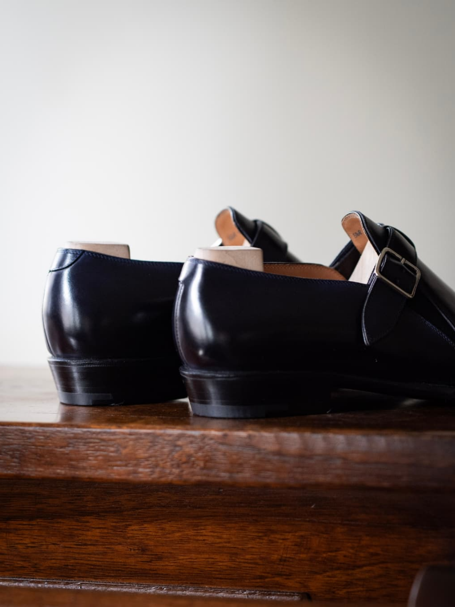 Single Buckle Cowhide Casual Leather Shoes