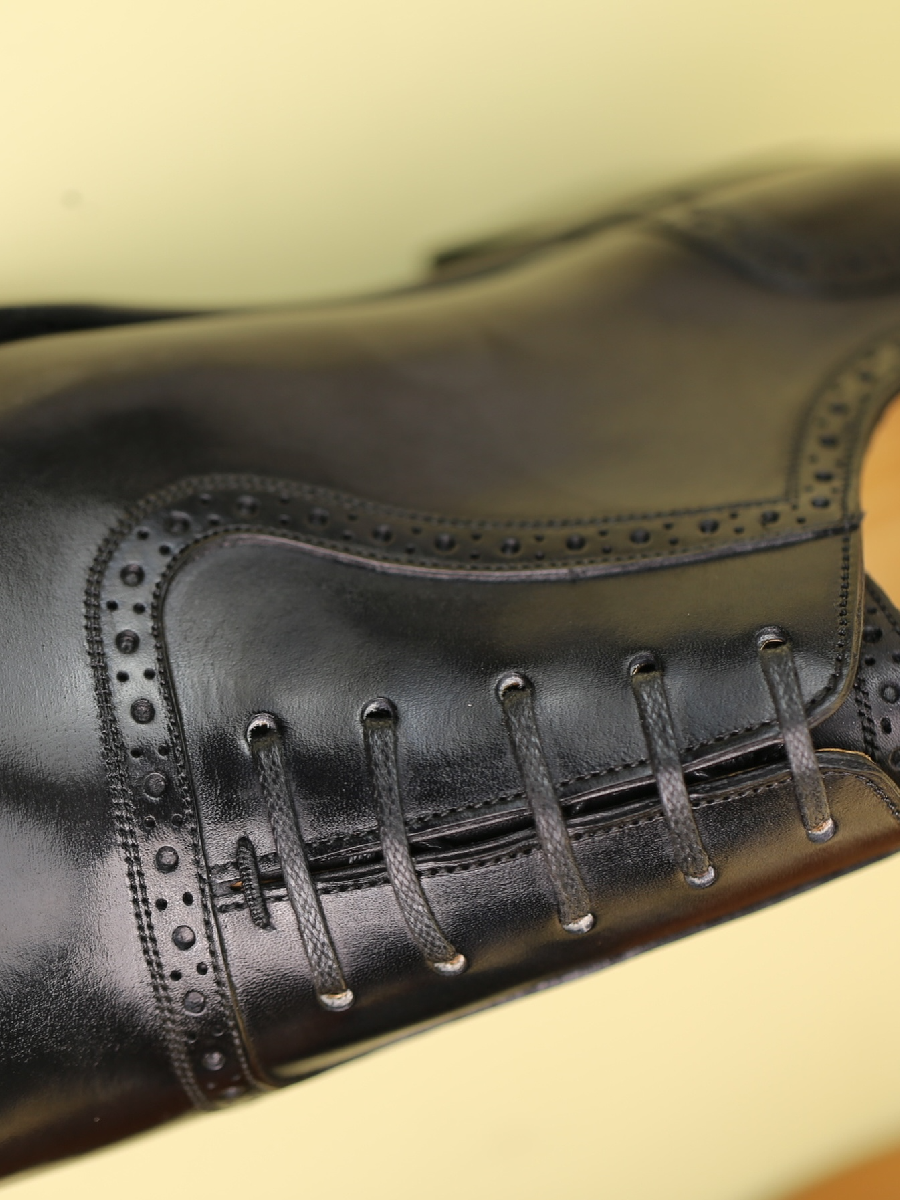 Cowhide Three-joint Oxford Shoes Handmade Leather Shoes