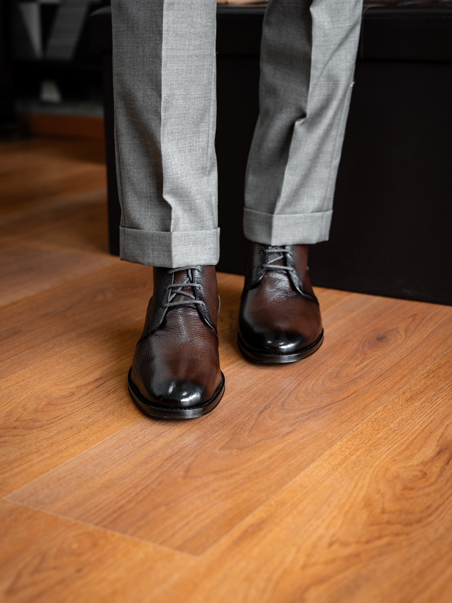 Men's Genuine Leather Lace-up Boots