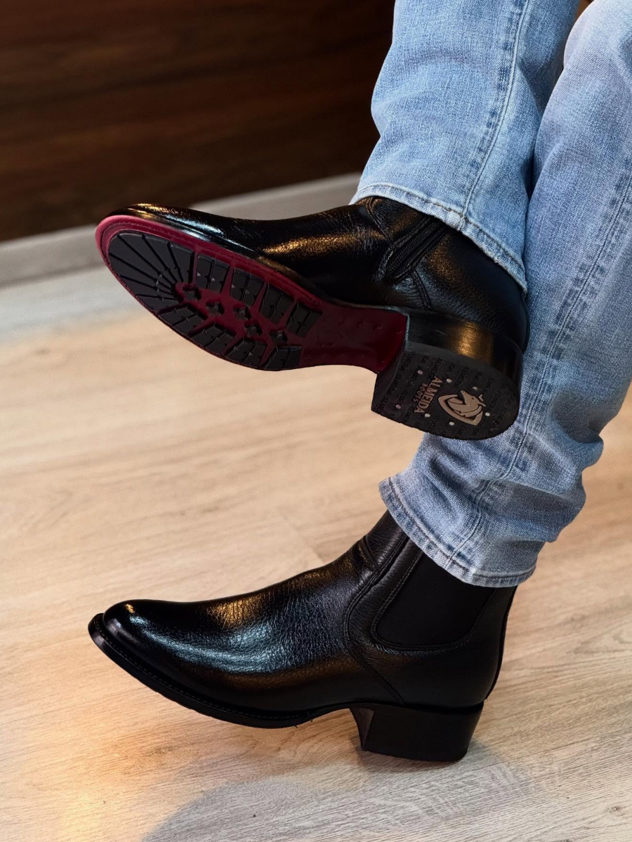 Pointed Vintage Leather Boots
