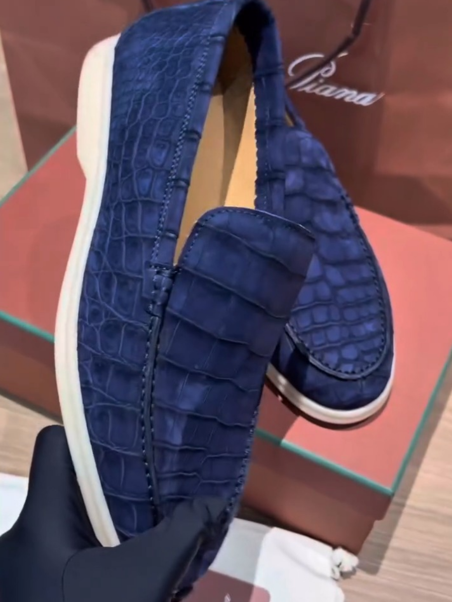 Blue Flat Sneakers