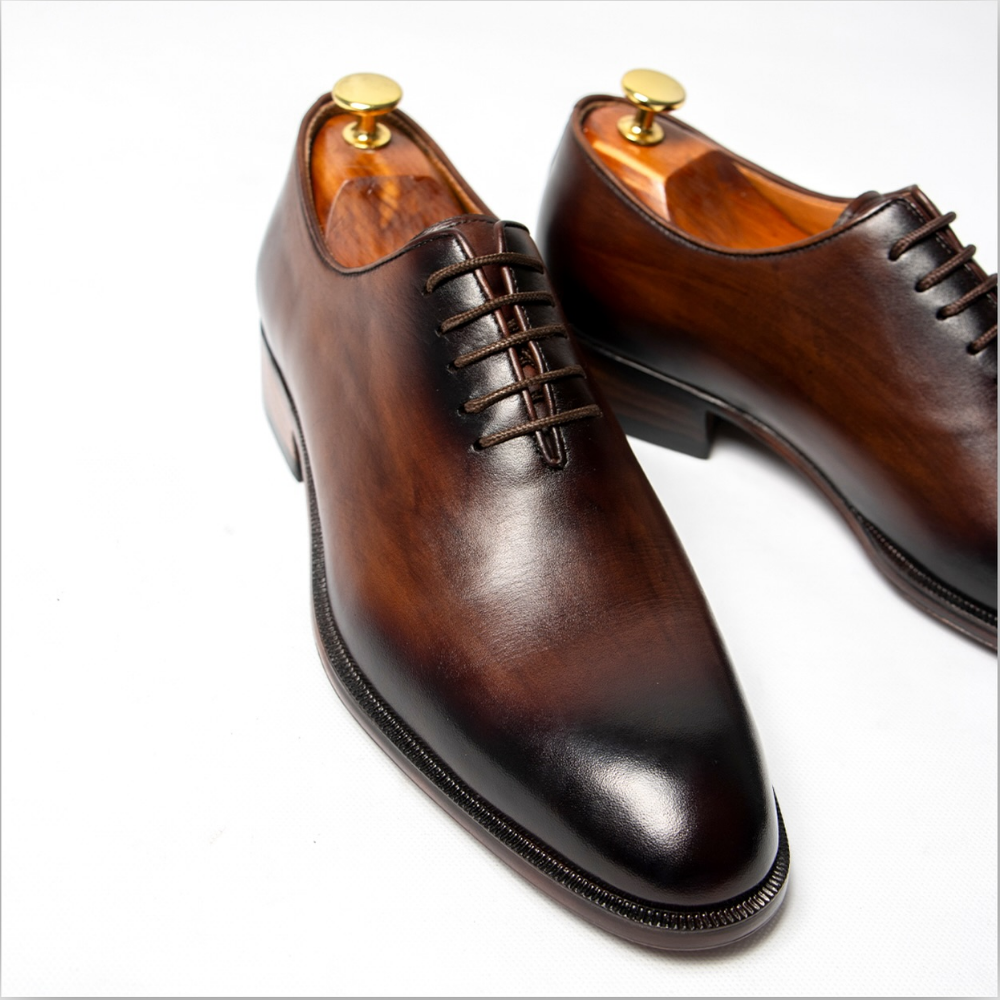 Genuine Leather Hand Cowhide Fashionable Leather Shoes