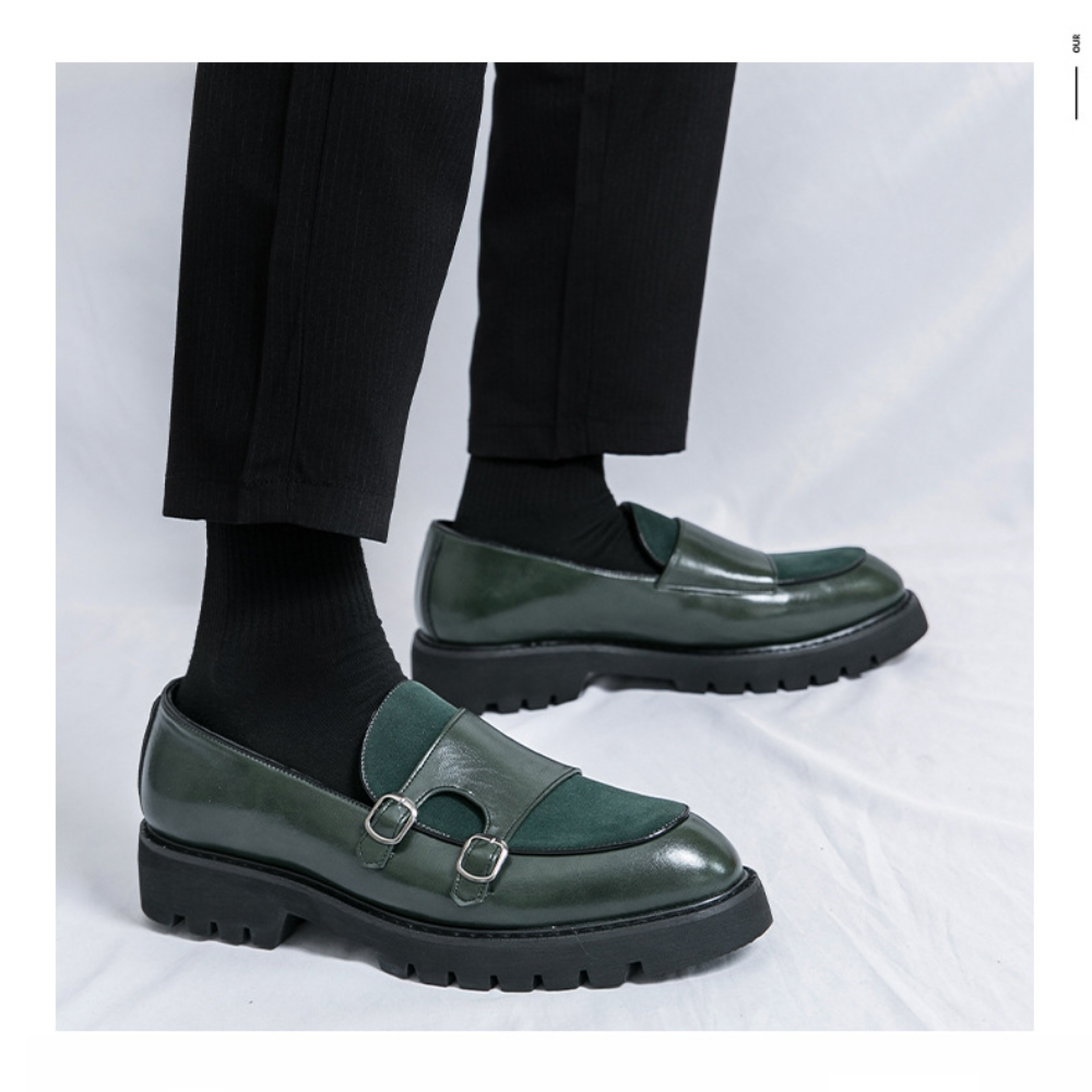 Casual Leather Shoes Fashion Slip-on Leather Shoes