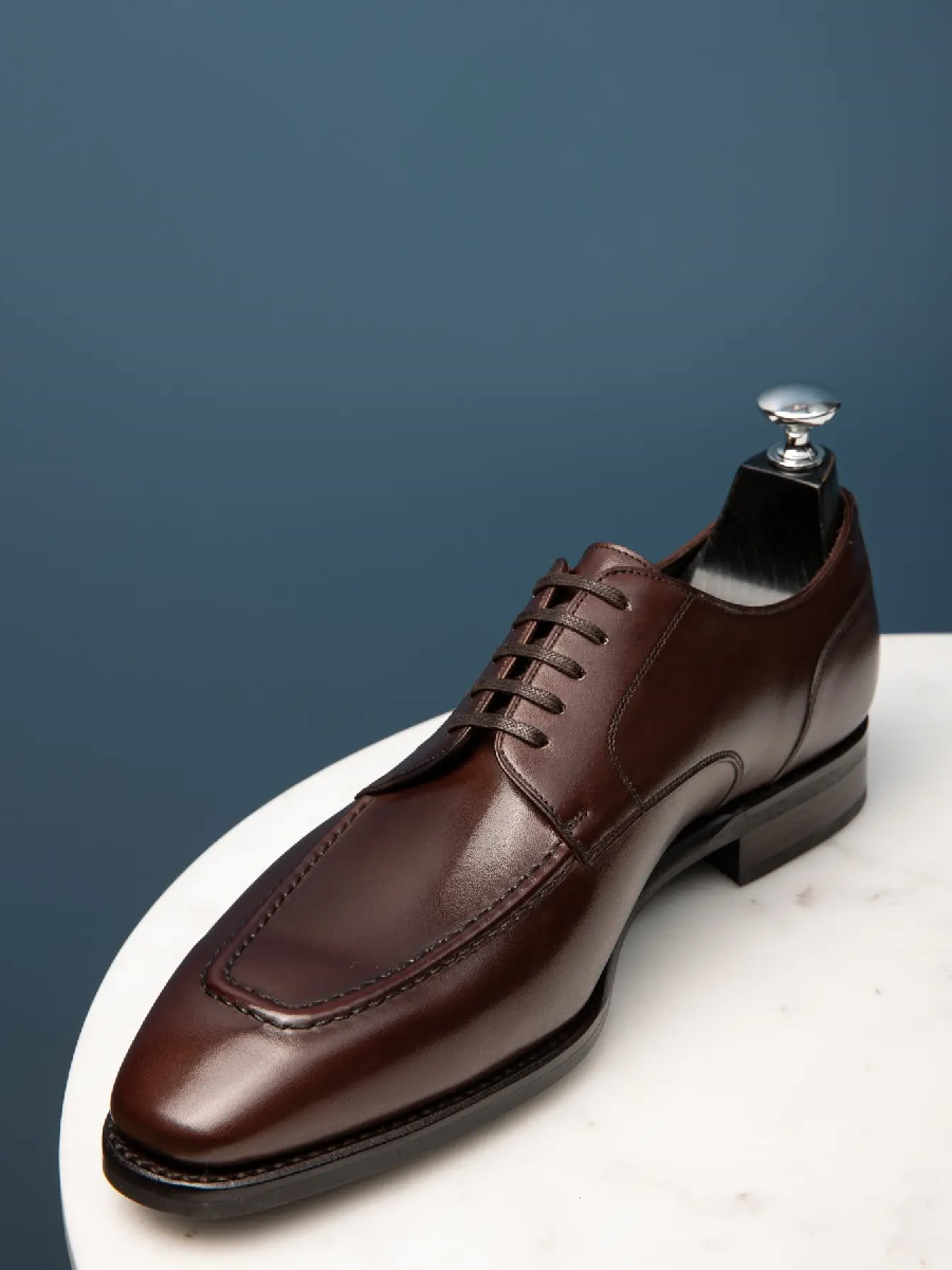 Italian Norwegian Stitched Low-top Cowhide Genuine Leather Shoes