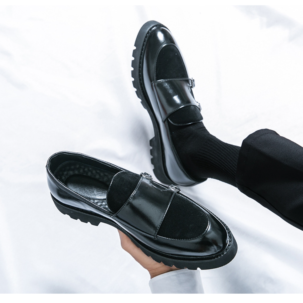 Casual Leather Shoes Fashion Slip-on Leather Shoes