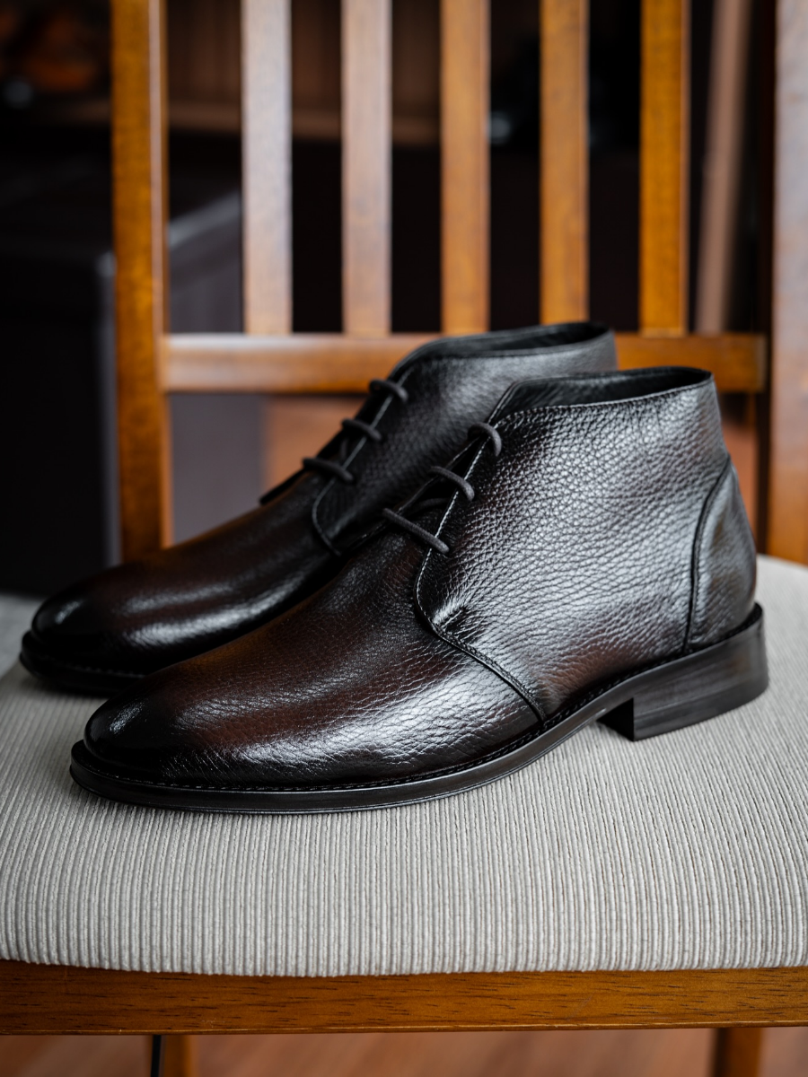 Men's Genuine Leather Lace-up Boots