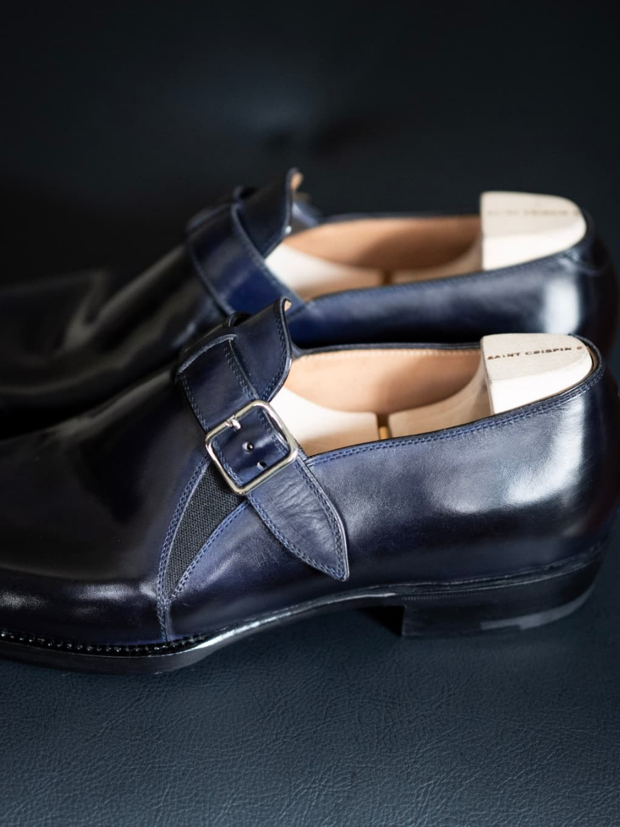 Single Buckle Cowhide Casual Leather Shoes