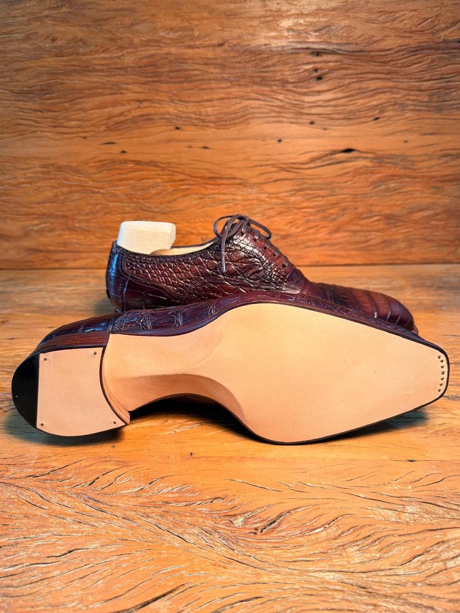 Crocodile Leather Oxfords