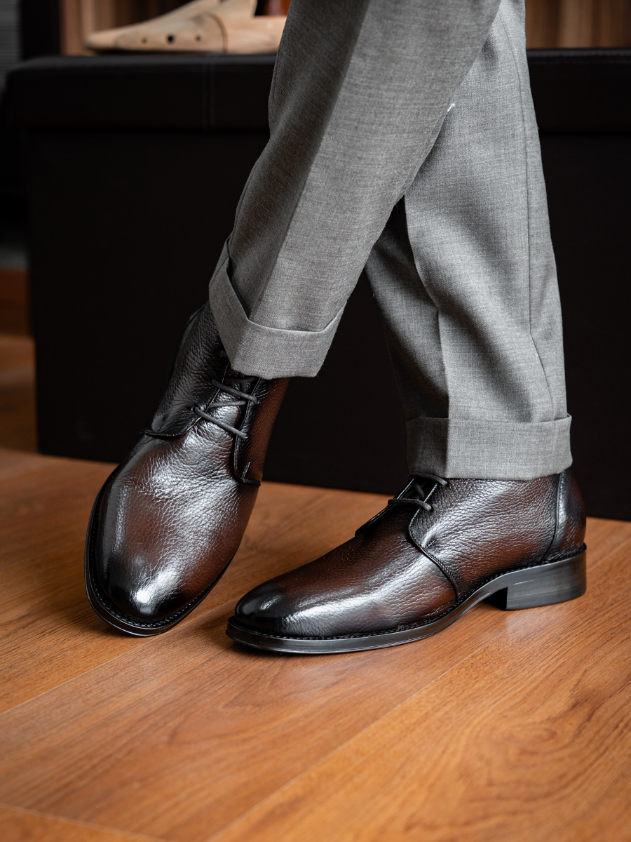 Men's Genuine Leather Lace-up Boots
