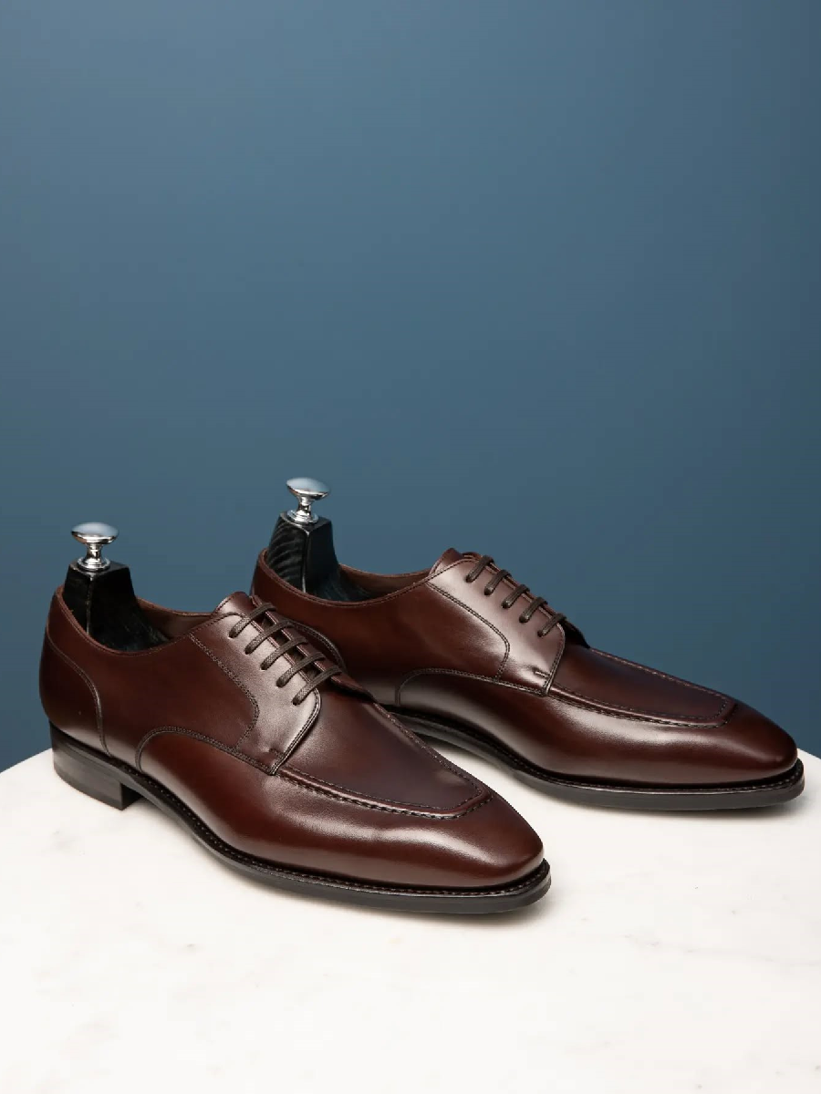 Italian Norwegian Stitched Low-top Cowhide Genuine Leather Shoes