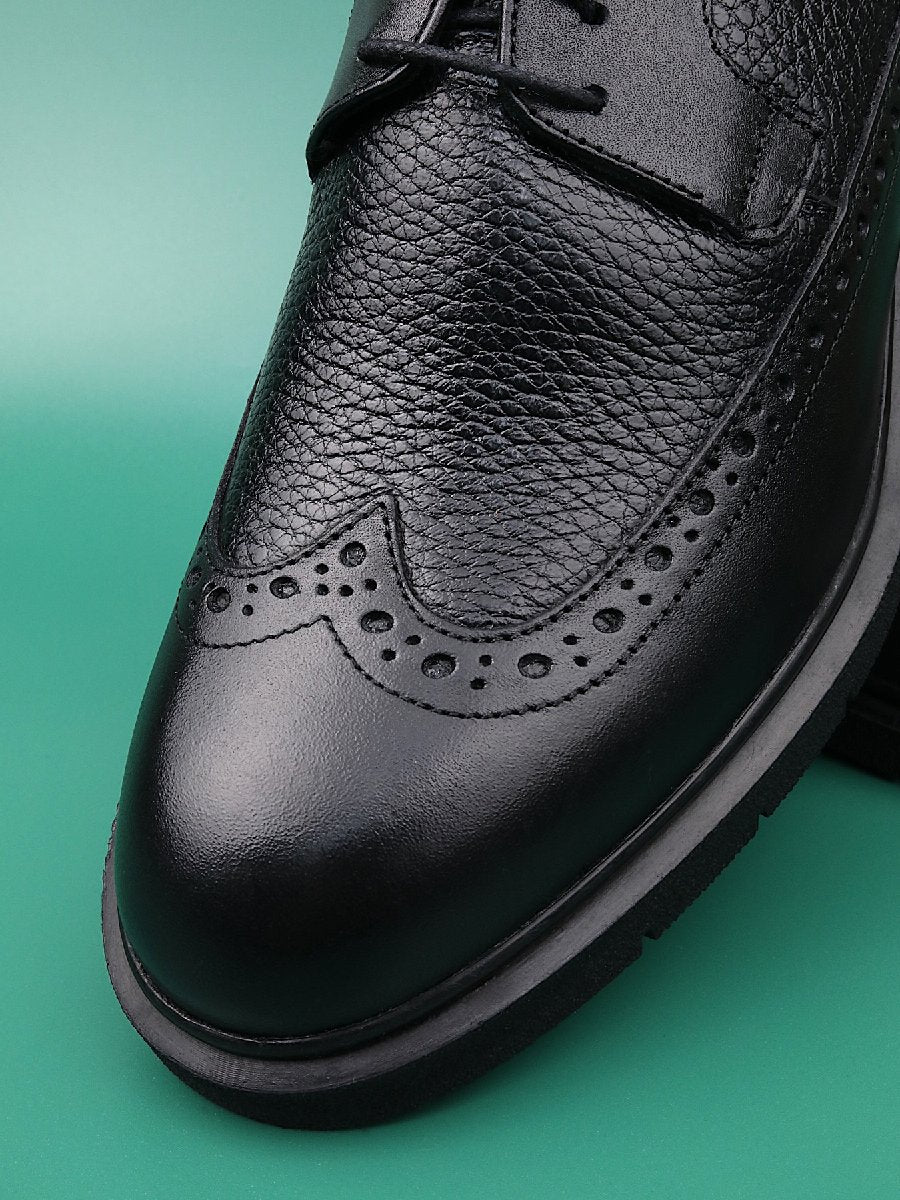 Formal Plus Velvet Genuine Leather Casual Brogue Carved Men's Shoes