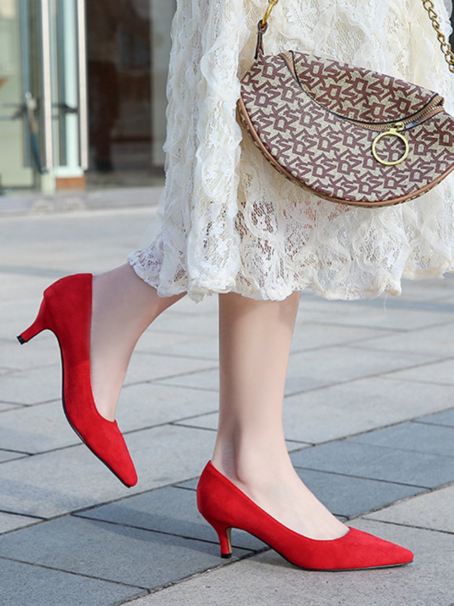 Stiletto Professional Suede Black Pointed High Heels
