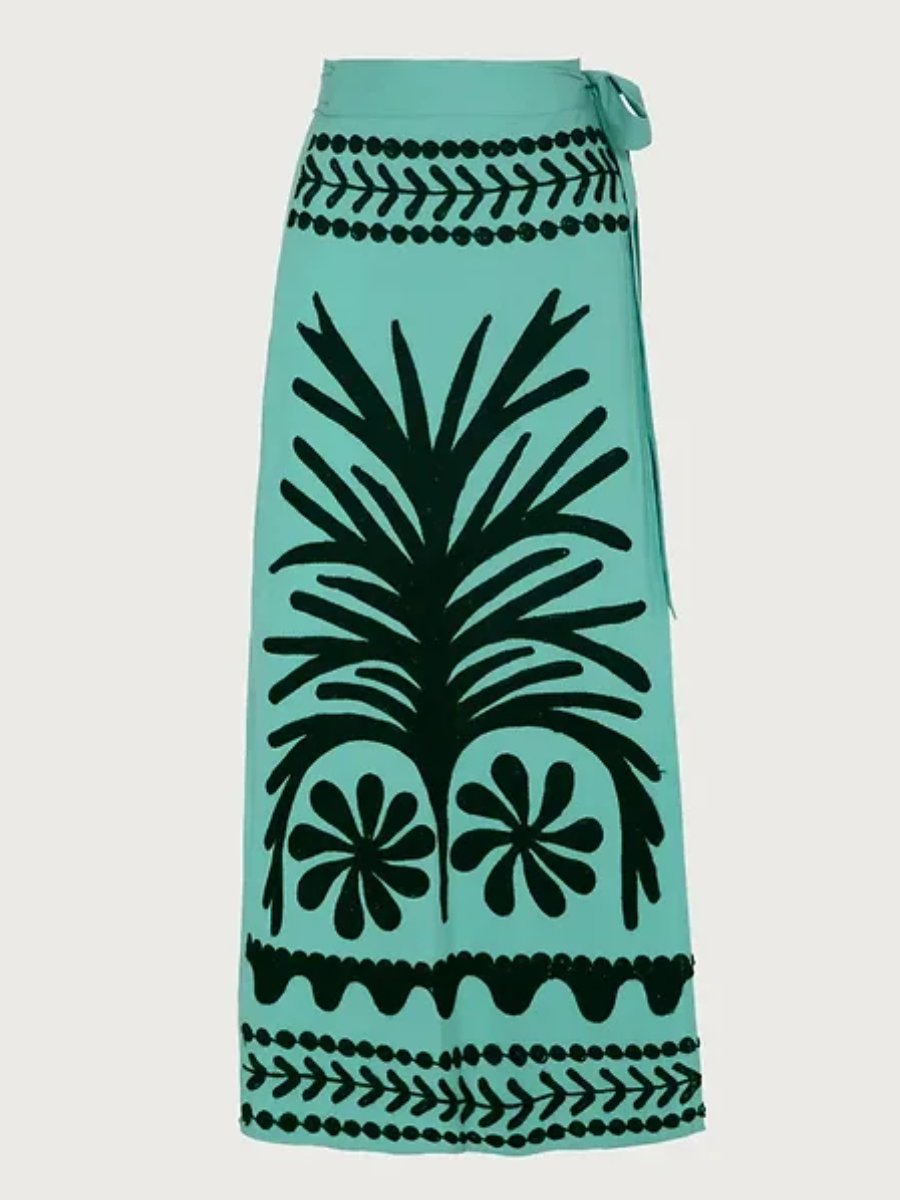 Vintage Printed Waist Dress Set