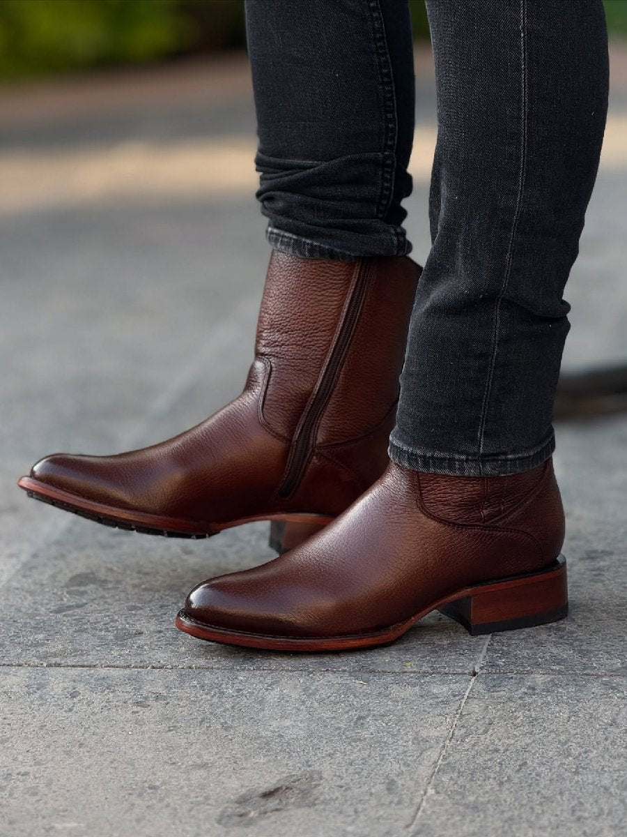 New Arrival Men's Leather Pointed Toe Casual Ankle Boots