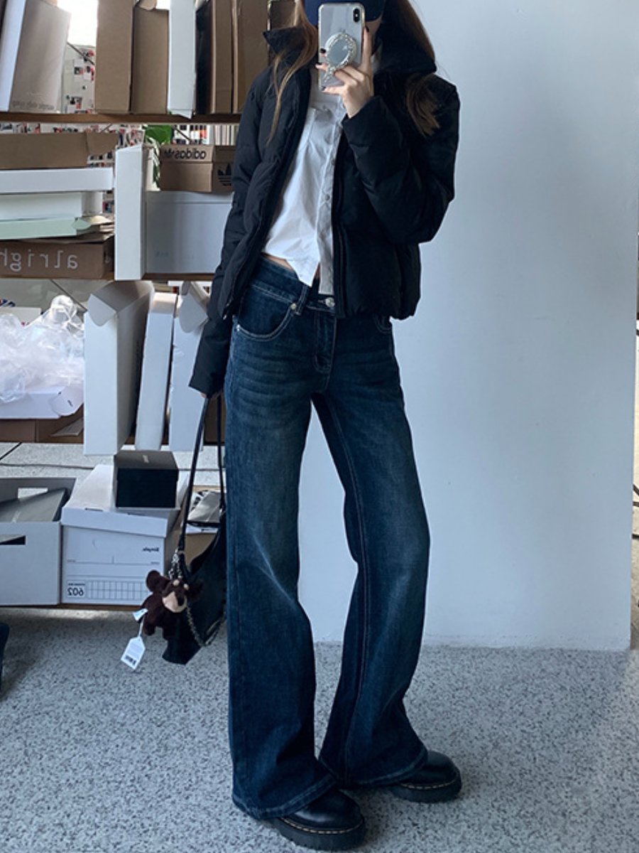 2024 Autumn and Winter Slim Fit Casual Floor-Mopping Trousers