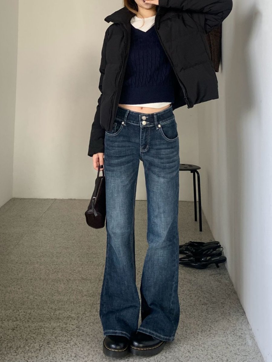 2024 Autumn and Winter Slim Fit Casual Floor-Mopping Trousers