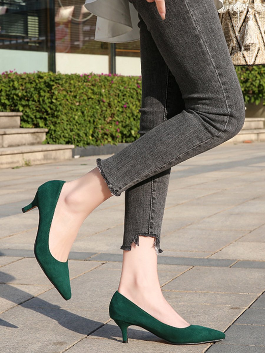 Stiletto Professional Suede Black Pointed High Heels