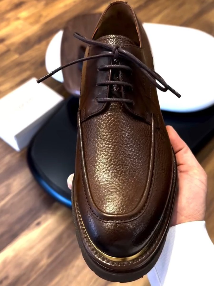Thick-soled Versatile Low-top Sneakers Cowhide Work Shoes