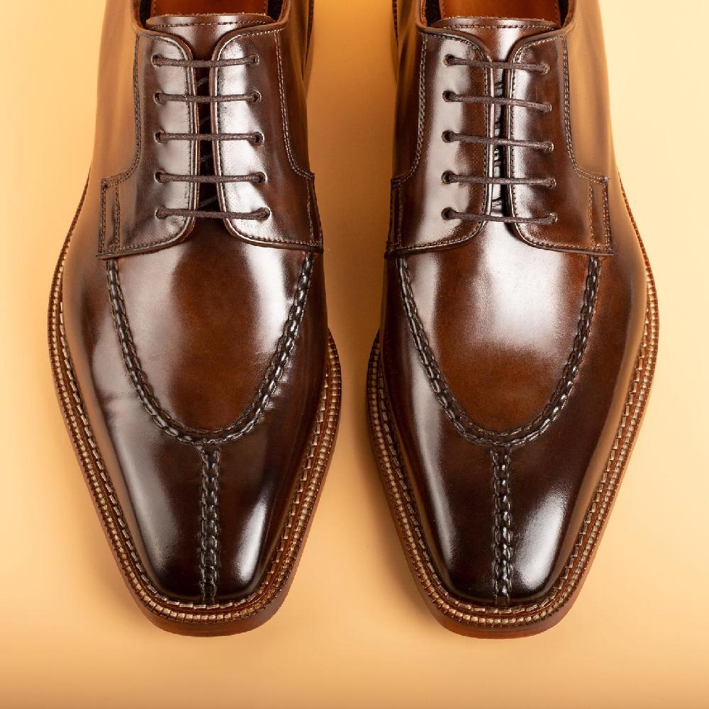 Italian Norwegian Stitched Low-top Cowhide Genuine Leather Shoes