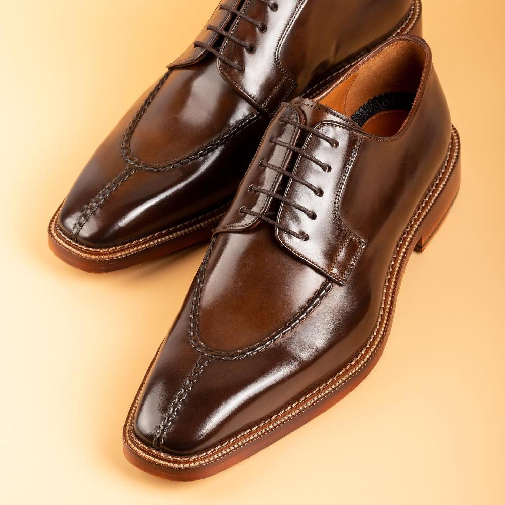 Italian Norwegian Stitched Low-top Cowhide Genuine Leather Shoes