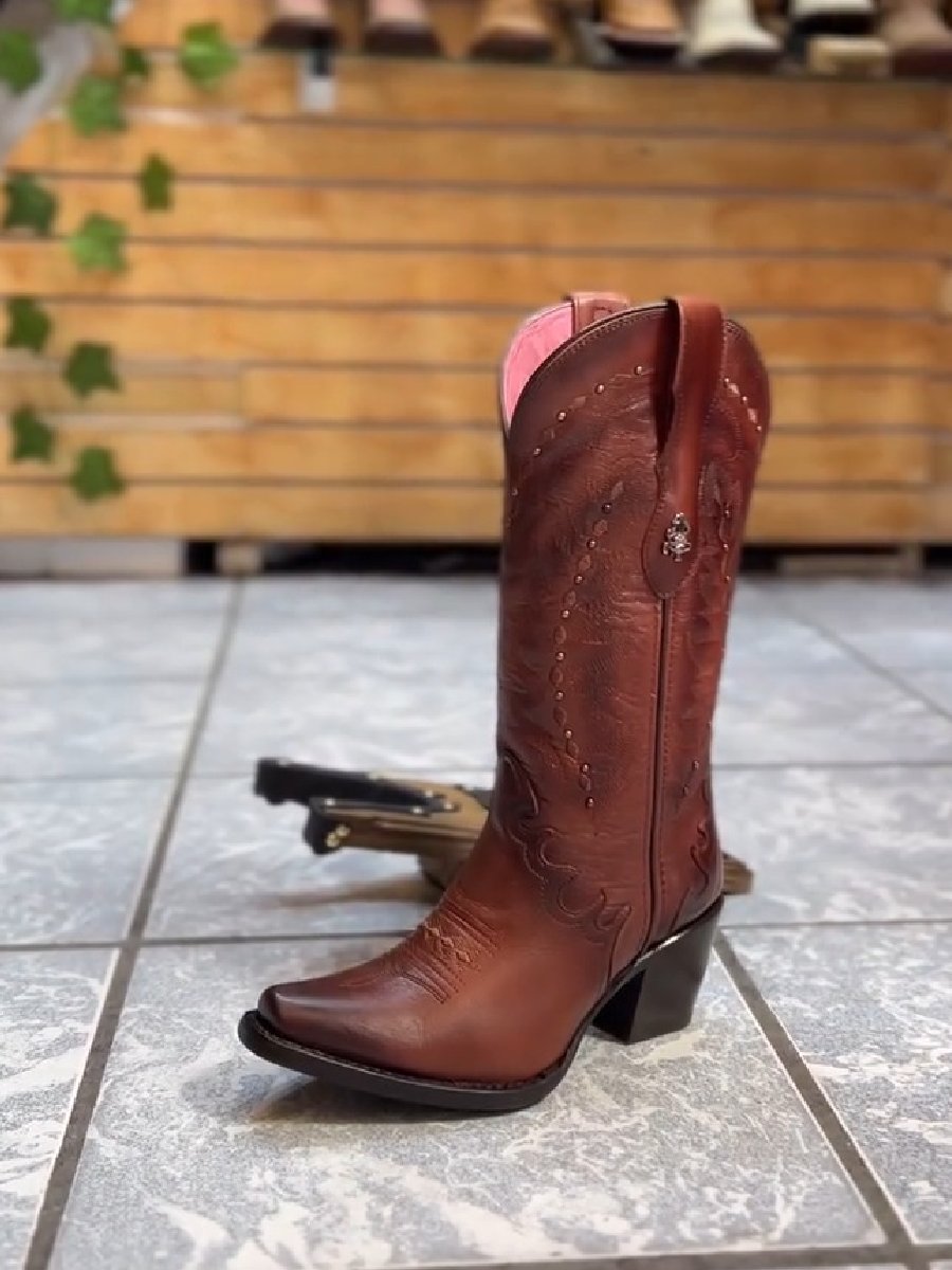 New High Boots High Heel Boots Embroidered Western Cowboy Knight Boots